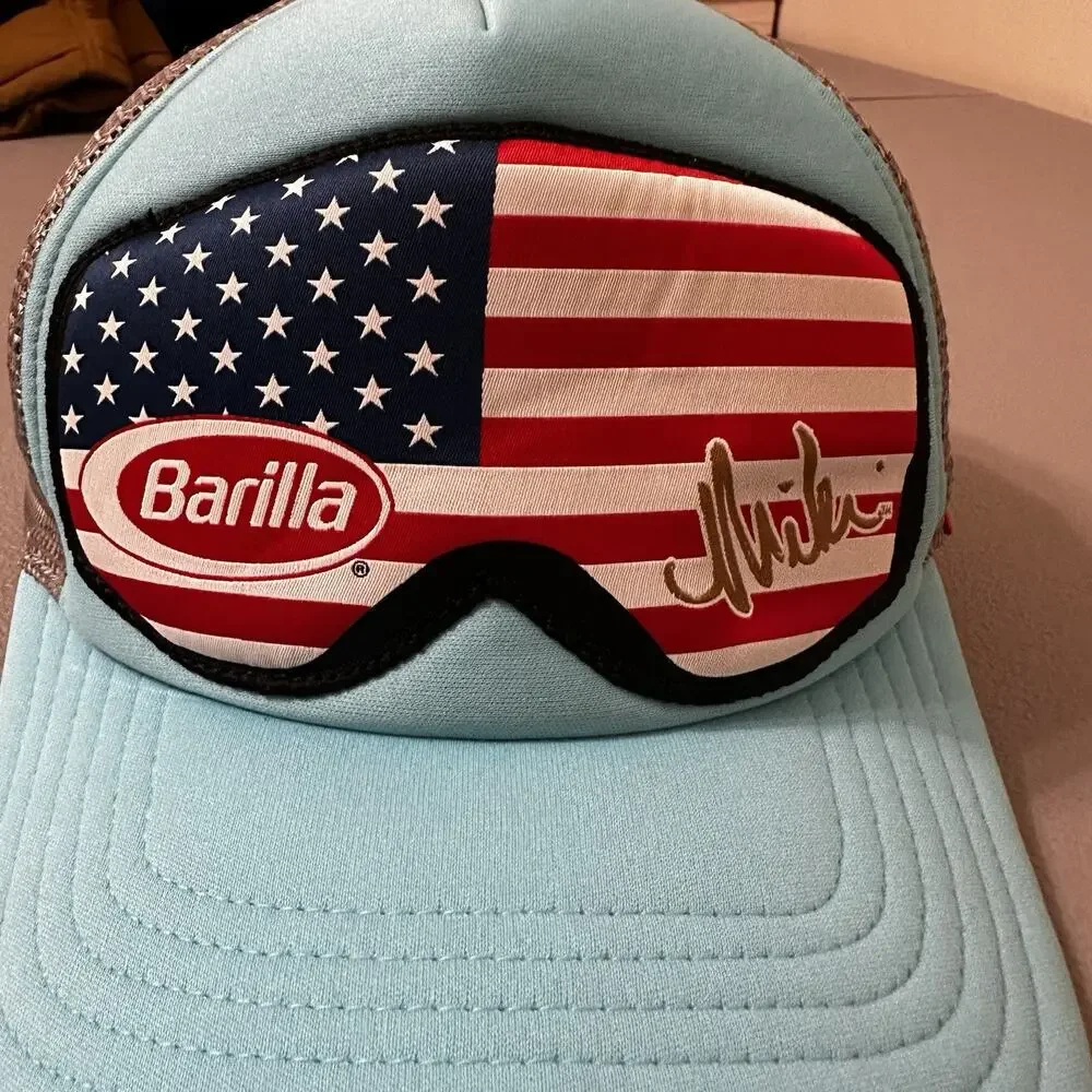 RARE Barilla X BIGTRUCK Mikaela Shiffrin “ABFTTB” Flag Goggles SnapBack Hat